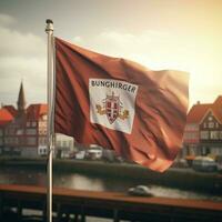 Flagge von Braunschweig und Lüneburg hoch qu foto