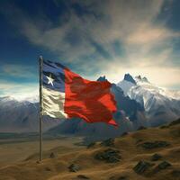 Flagge von Chile hoch Qualität 4k Ultra hd foto