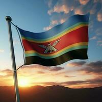 Flagge von eswatini hoch Qualität 4k Ultra foto