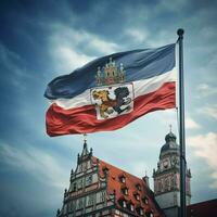 Flagge von Hannover hoch Qualität 4k Ultra foto