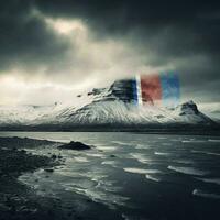Flagge von Island hoch Qualität 4k Ultra foto