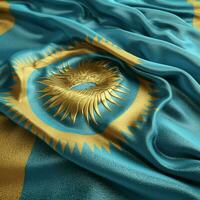 Flagge von Kasachstan hoch Qualität 4k ult foto