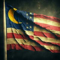 Flagge von Malaysia hoch Qualität 4k Ultra foto