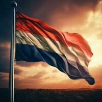 Flagge von Niederlande das hoch Qualität 4 foto