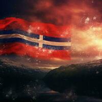 Flagge von Norwegen hoch Qualität 4k Ultra h foto