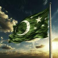 Flagge von Pakistan hoch Qualität 4k Ultra foto