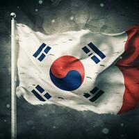 Flagge von Republik von Korea Süd Korea foto
