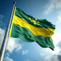 Flagge von Heilige Vincent und das Grenadine foto
