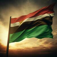 Flagge von Sudan hoch Qualität 4k Ultra hd foto