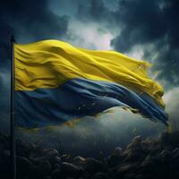 Flagge von Ukraine hoch Qualität 4k Ultra foto