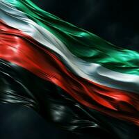 Flagge von vereinigt arabisch Emirate das hoch foto