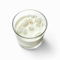 Foto von Milch mit Nein Hintergrund mit Weiß Hintergrund