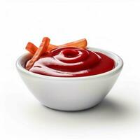 Foto von Ketchup mit Nein Hintergrund mit Weiß zurück