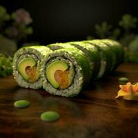Produkt Schüsse von Avocado rollen hoch Qualität 4k foto