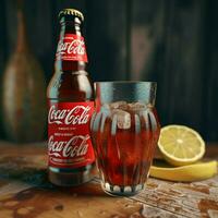 Produkt Schüsse von Coca Cola klar hoch Qualität 4k foto