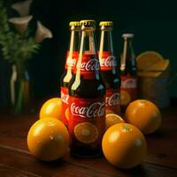 Produkt Schüsse von Coca Cola Orange Vanille hoch q foto