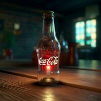 Produkt Schüsse von Coca Cola Licht hoch Qualität 4k foto