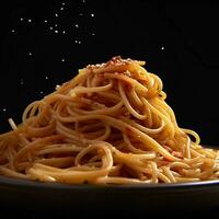 Produkt Schüsse von Foto von Spaghetti mit Nein zurück