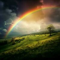 Regenbogen hoch Qualität 4k Ultra hd hdr foto