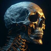 Skelett Kopf hoch Qualität 4k Ultra hd hdr foto