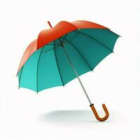 geschlossen Regenschirm 2d Karikatur illustraton auf Weiß Hintergrund foto