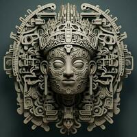 Design ein 3d Benutzerbild inspiriert durch uralt Maya Zivilisation foto