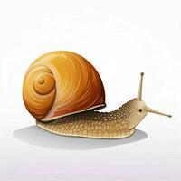 Schnecke 2d Vektor Illustration Karikatur im Weiß Hintergrund foto