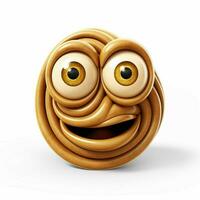 Gesicht mit rollen Augen Emoji auf Weiß Hintergrund hoch foto