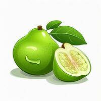 Guave 2d Vektor Illustration Karikatur im Weiß Hintergrund h foto