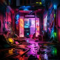 Wunder von Neon- Brillanz foto