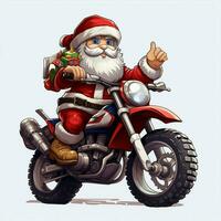 mx claus 2d Karikatur illustraton auf Weiß Hintergrund hoch q foto