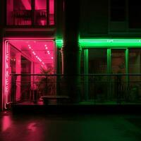 Neon- Grün vs. heiß Rosa hoch Qualität foto