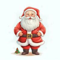 Santa claus 2d Karikatur Vektor Illustration auf Weiß backgr foto