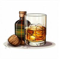 Scotch 2d Karikatur Vektor Illustration auf Weiß Hintergrund foto