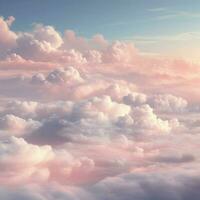 Sanft verträumt Wolken schwebend über das Himmel foto