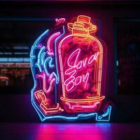 das Kunst von Neons glühend Verführung foto