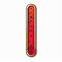 Thermometer 2d Karikatur Vektor Illustration auf Weiß backgr foto