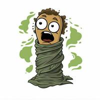 Tornado Torso 2d Karikatur Vektor Illustration auf Weiß zurück foto