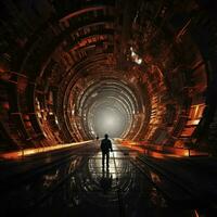 Tunnelbau Leere hoch Qualität Ultra hd 8 Tausend hdr foto