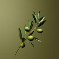 Olive minimalistisch Hintergrund hoch Qualität 4k hdr foto