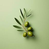 Olive minimalistisch Hintergrund hoch Qualität 4k hdr foto