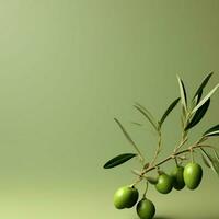 Olive minimalistisch Hintergrund hoch Qualität 4k hdr foto