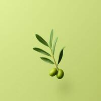 Olive minimalistisch Hintergrund hoch Qualität 4k hdr foto