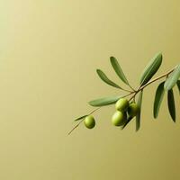 Olive minimalistisch Hintergrund hoch Qualität 4k hdr foto