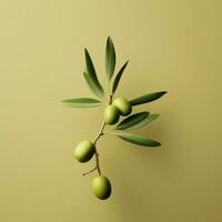 Olive minimalistisch Hintergrund hoch Qualität 4k hdr foto