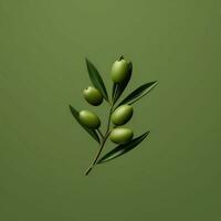 Olive minimalistisch Hintergrund hoch Qualität 4k hdr foto