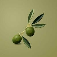 Olive minimalistisch Hintergrund hoch Qualität 4k hdr foto