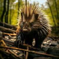 Stachelschwein wild Leben Fotografie hdr 4k foto