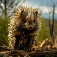 Stachelschwein wild Leben Fotografie hdr 4k foto