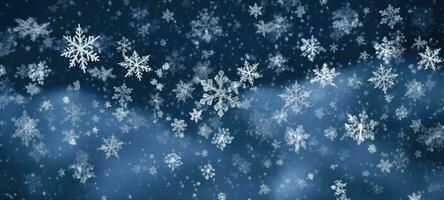 Schnee Schneeflocken kalt Winter gefroren Hintergrund Textur, ai foto